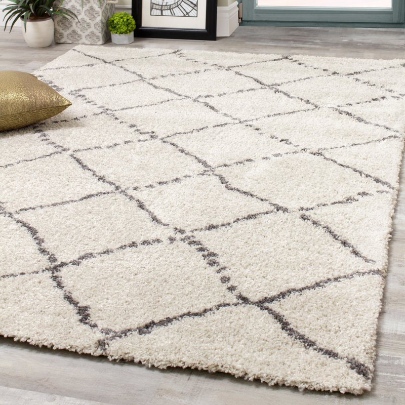 Corrigan Studio® Jakylin Geometric Cream/Gray Area Rug & Reviews Wayfair